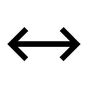 Arrow Range Icon from Sharp Line - Material Symbols Set