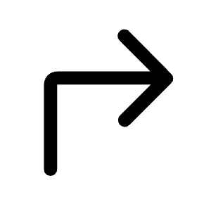 Arrow Top Right Icon from Rounded Line - Material Symbols Set