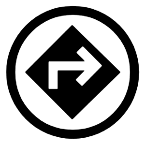 Assistant Direction Icon from Sharp Line - Material Symbols Set
