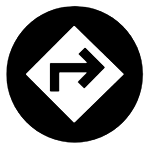 Assistant Direction Fill Icon from Sharp Fill - Material Symbols Set