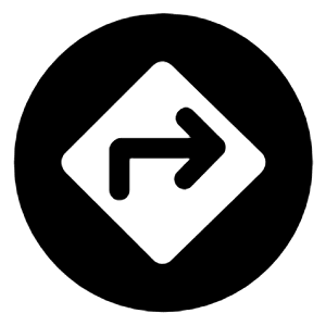 Assistant Direction Fill Icon from Rounded Fill - Material Symbols Set