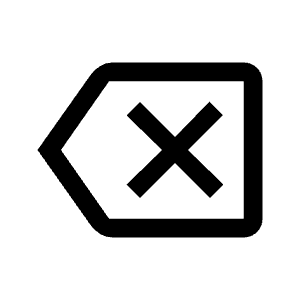 Backspace Icon from Outlined Line - Material Symbols Set