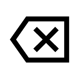 Backspace Icon from Sharp Line - Material Symbols Set