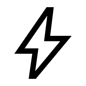 Bolt Icon from Outlined Line - Material Symbols Set