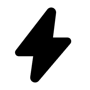 Bolt Fill Icon from Rounded Fill - Streamline Material Free Set