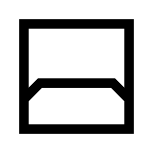 Bottom Drawer Icon from Sharp Line - Material Symbols Set