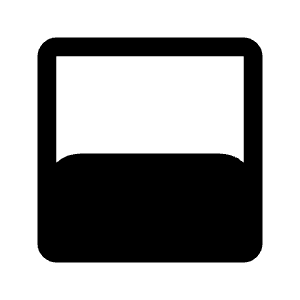 Bottom Drawer Fill Icon from Rounded Fill - Material Symbols Set