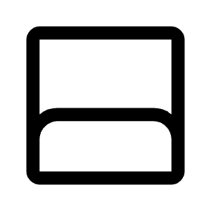 Bottom Drawer Icon from Rounded Line - Material Symbols Set