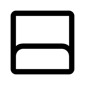 Bottom Drawer Icon from Outlined Line - Material Symbols Set