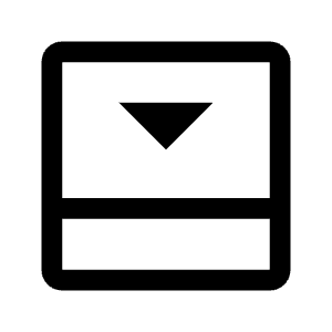 Bottom Panel Close Icon from Outlined Line - Material Symbols Set