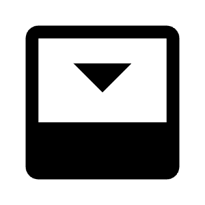 Bottom Panel Close Fill Icon from Outlined Fill - Material Symbols Set
