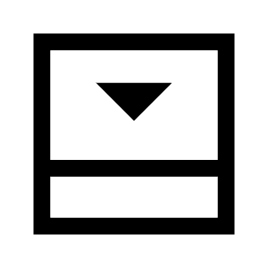 Bottom Panel Close Icon from Sharp Line - Material Symbols Set