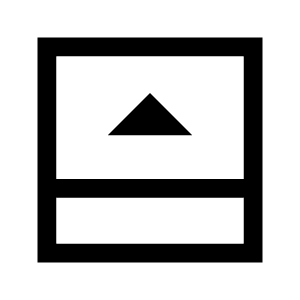 Bottom Panel Open Icon from Sharp Line - Material Symbols Set