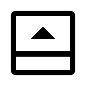 Bottom Panel Open Icon from Outlined Line - Material Symbols Set