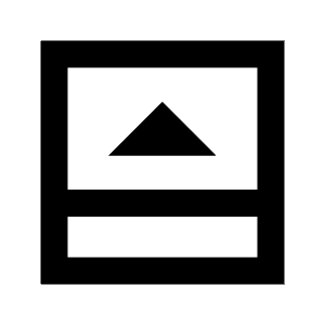 Bottom Panel Open Icon from Sharp Line - Streamline Material Free Set