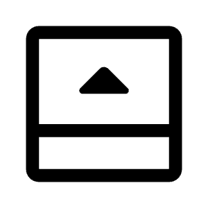 Bottom Panel Open Icon from Rounded Line - Material Symbols Set