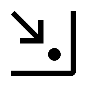 Bottom Right Click Icon from Outlined Line - Material Symbols Set