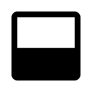 Bottom Sheets Fill Icon from Outlined Fill - Material Symbols Set