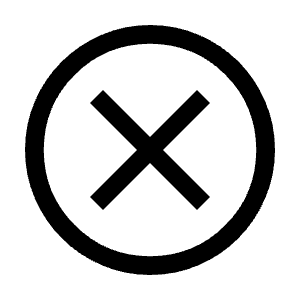 Cancel Icon from Outlined Line - Material Symbols Set