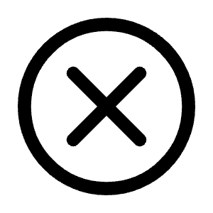 Cancel Icon from Rounded Line - Material Symbols Set