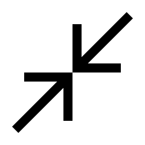 Close Fullscreen Icon from Sharp Line - Material Symbols Set
