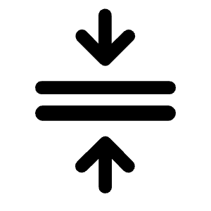 Compress Icon from Rounded Line - Material Symbols Set