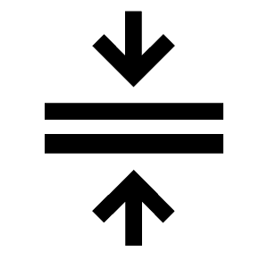 Compress Icon from Sharp Line - Material Symbols Set