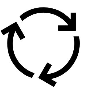 Cycle Fill Icon from Sharp Fill - Material Symbols Set