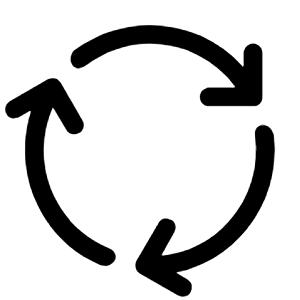 Cycle Fill Icon from Rounded Fill - Material Symbols Set