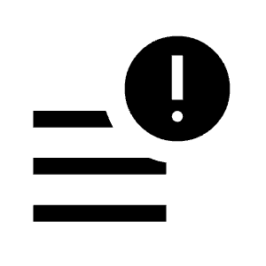 Data Alert Fill Icon from Sharp Fill - Material Symbols Set