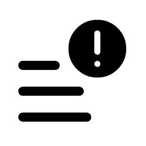 Data Alert Fill Icon from Rounded Fill - Material Symbols Set