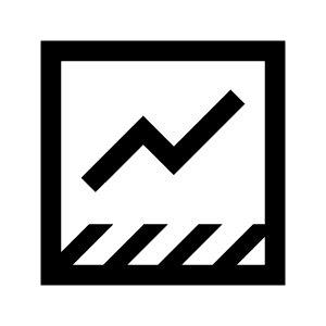 Data Thresholding Icon from Sharp Line - Material Symbols Set