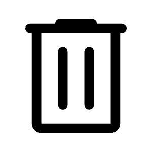 Delete Icon from Rounded Line - Material Symbols Set