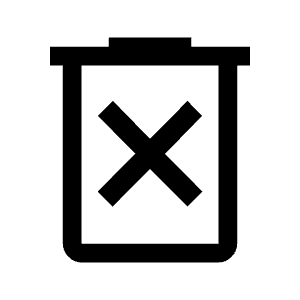 Delete Forever Icon from Outlined Line - Material Symbols Set