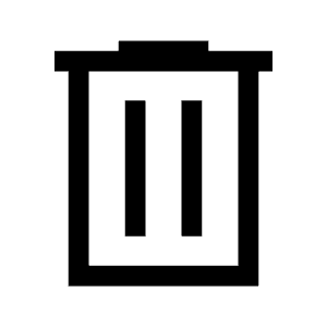 Delete Icon from Sharp Line - Material Symbols Set