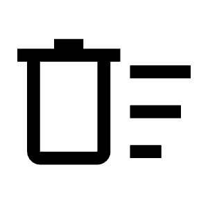Delete Sweep Icon from Outlined Line - Material Symbols Set