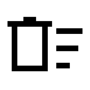 Delete Sweep Icon from Sharp Line - Material Symbols Set