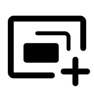 Desktop Landscape Add Icon from Rounded Line - Material Symbols Set