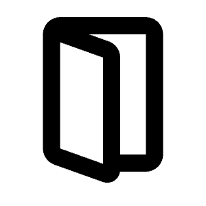 Door Open Alt Icon from Rounded Line - Streamline Material Free Set