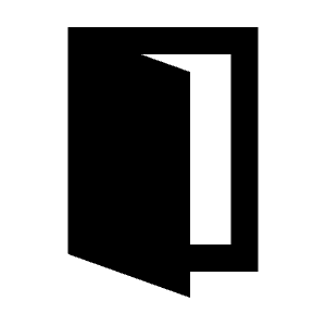 Door Open Alt Fill Icon from Sharp Fill - Streamline Material Free Set