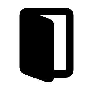 Door Open Alt Fill Icon from Rounded Fill - Streamline Material Free Set