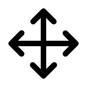Drag Pan Icon from Rounded Line - Material Symbols Set
