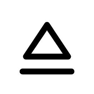Eject Icon from Rounded Line - Material Symbols Set