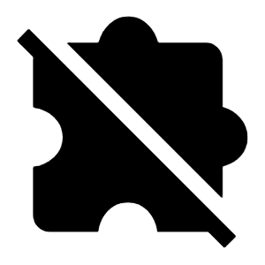 Extension Off Fill Icon from Outlined Fill - Material Symbols Set