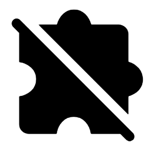 Extension Off Fill Icon from Rounded Fill - Material Symbols Set