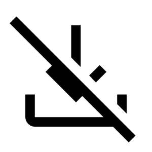 File Download Off Icon from Outlined Line - Material Symbols Set