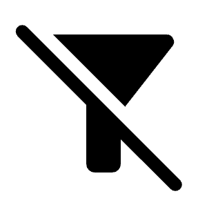 Filter Alt Off Fill Icon from Rounded Fill - Material Symbols Set