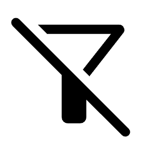 Filter Alt Off Icon from Rounded Line - Material Symbols Set