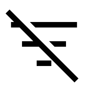 Filter List Off Icon from Sharp Line - Material Symbols Set