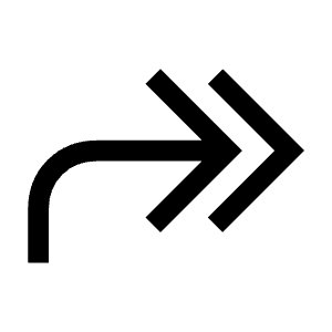 Forward Icon from Sharp Line - Material Symbols Set